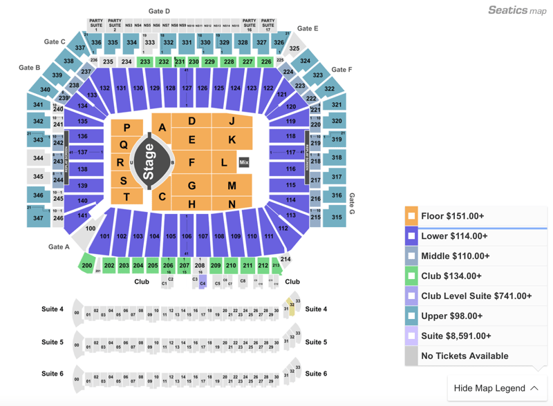 Thompson Boling Arena Seating Chart With Seat Numbers Two Birds Home